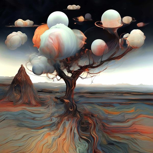 AIアートポスター カナブストラクド「アフ・クリント的螺旋なき±超現実」 Kanabstracd オリジナルアー..