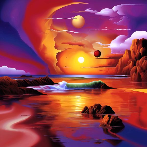 AIアートポスター カナブストラクド「リヒター的弓なき超現実」 Kanabstracd オリジナルアート作品 ア..