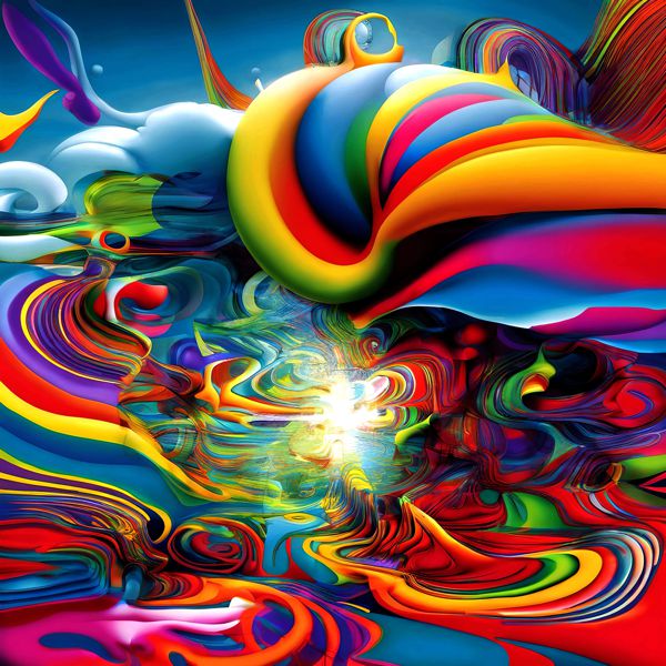 AIアートポスター カナブストラクド「超現実と±雷」 Kanabstracd オリジナルアート作品 アートポスター アートプリント 壁掛けアート ..