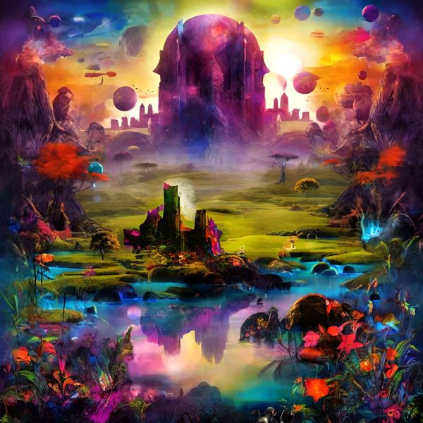 AIアートポスター カナブストラクド「ファンタジー」 Kanabstracd オリジナルアート作品 アートポスタ..