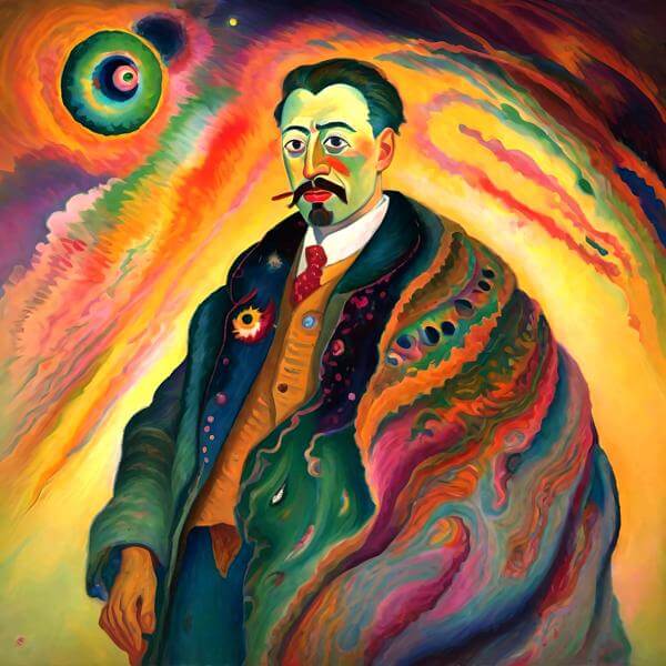 AIアートポスター モノクローム_モンドリアンに影響されないカンディンスキーに学んだ… オリジナルアー..