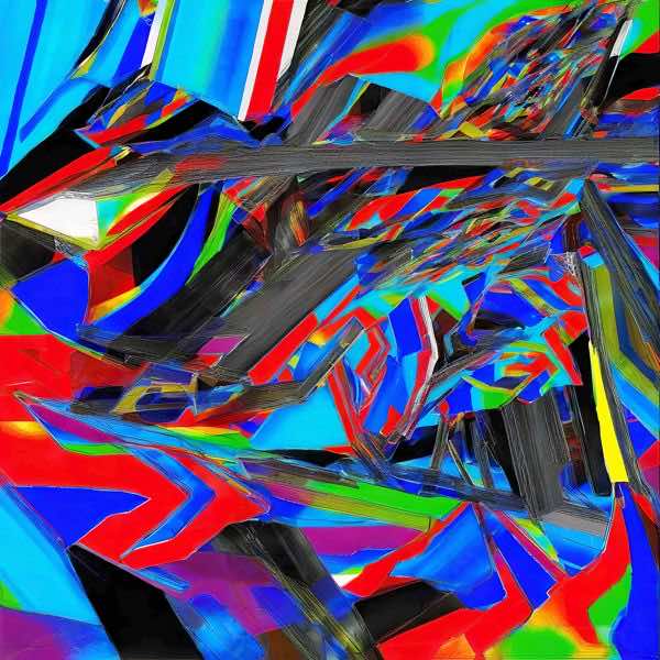 AIアートポスター カナブストラクド「市松模様なき±超現実と±不安」 Kanabstracd オリジナルアート作品..