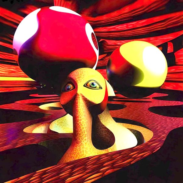 AIアートポスター カナブストラクド「一様なグレーなき3Dと超現実」 Kanabstracd オリジナルアート作品 アートポスター アートプリント 壁掛けアート ウォールアート インテリア デジタルアート 現代アート