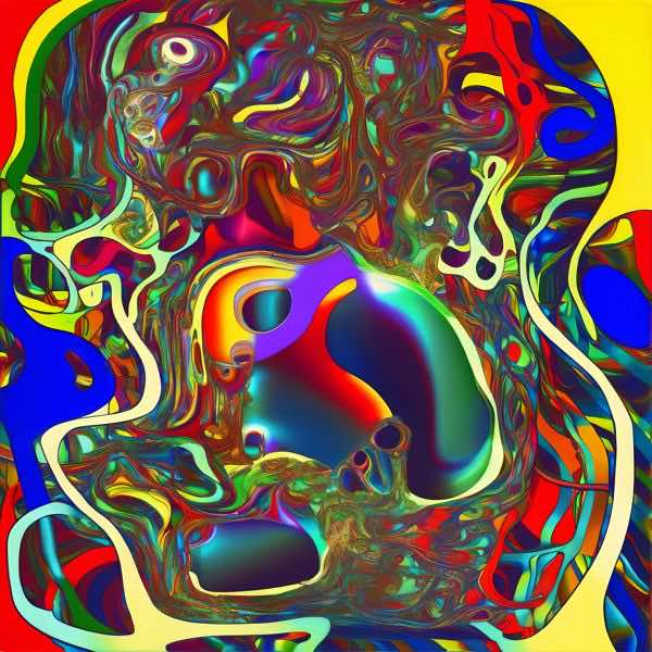 AIアートポスター カナブストラクド「ポロック的矢なき超現実」 Kanabstracd オリジナルアート作品 ア..