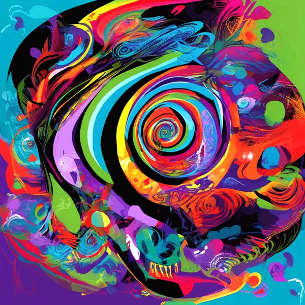 AIアートポスター シュールリアリズムに影響されピート・モンドリアンに影響されないカナブストラクドと否認されたクレーとによる… オリジナルアート作品 アートポスター アートプリント インテリア