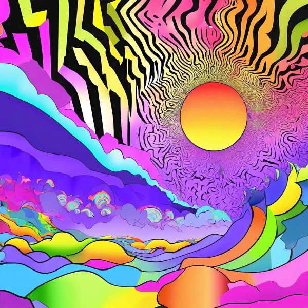 AIアートポスター カナブストラクド「オキーフ的結び目なき超現実」 Kanabstracd オリジナルアート作品..