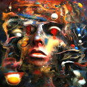 AIアートポスター シュールリアリズムに影響され格子 (grid) に影響されないカナブストラクドによる… オリジナルアート作品 アートポスター アートプリント...