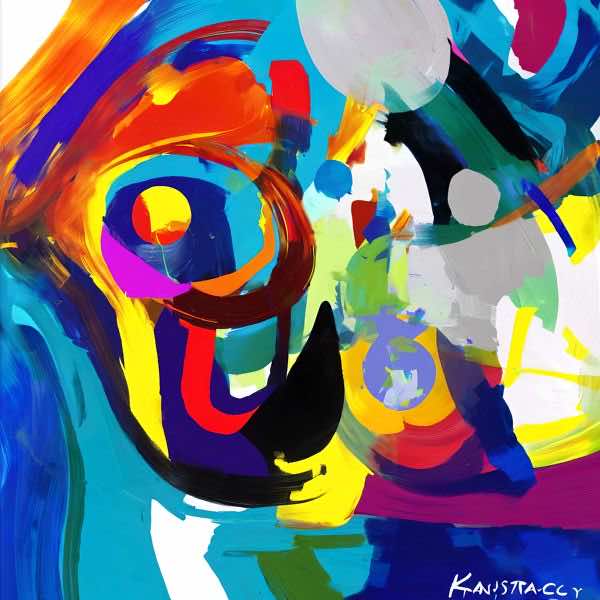 AIアートポスター カナブストラクド「有刺なき±超現実と±悲しみ」 Kanabstracd オリジナルアート作品 ..