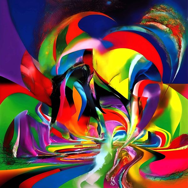 AIアートポスター カナブストラクドによる 「シュールリアル風の否認された雷」 オリジナルアート作品 アートポスター アートプリント インテリア