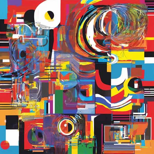 AIアートポスター カナブストラクド「カンディンスキー・クリムト的…」 Kanabstracd オリジナルアート..