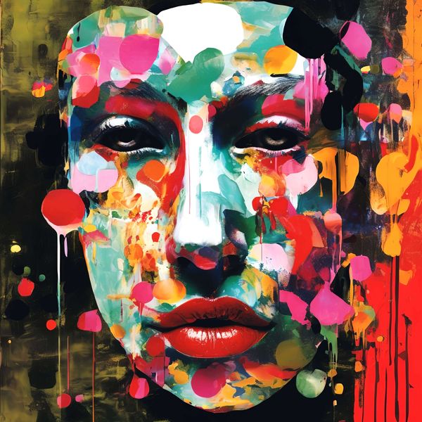 AIアートポスター カナブストラクド「M.ニナガワ的超現実」 Kanabstracd オリジナルアート作品 アートポスター アートプリント 壁掛けアート ウォールアート インテリア デジタルアート 現代アート