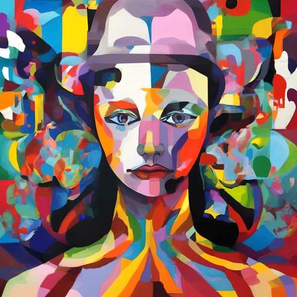 AIアートポスター カナブストラクド「ピカスビア的結び目なき超現実」 Kanabstracd オリジナルアート作..