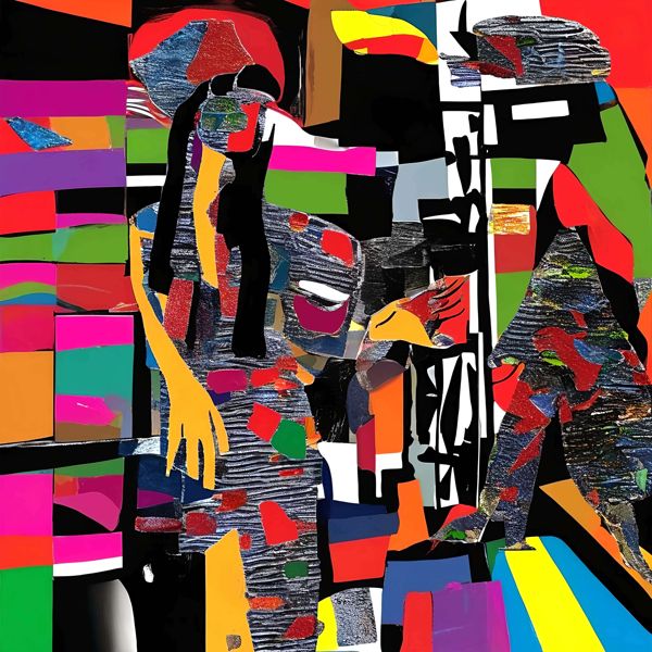 AIアートポスター シュールリアリズムに影響され無限に影響されないカナブストラクドと否認されたドローネーとによる… オリジナルアート作品 アートポスター アートプリント インテリア