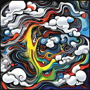 AIアートポスター マラケシュに影響されないカナブストラクドによる … オリジナルアート作品 アートポスター アートプリント インテリア