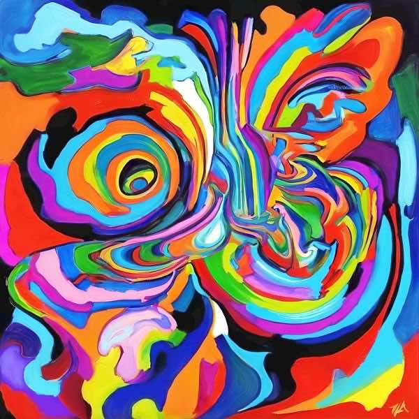 AIアートポスター カナブストラクド「カンディンスキー的網なき±超現実」 Kanabstracd オリジナルアー..