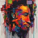 AIアートポスター カナブストラクドによる「drippy」 オリジナルアート作品 アートポスター アートプリント インテリア