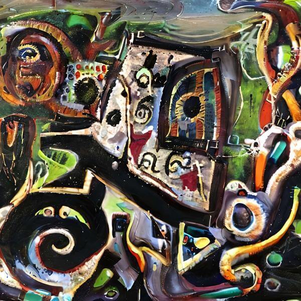 AIアートポスター 否認されたプレッショニズム風の否認されたミロ風 … オリジナルアート作品 アートポ..