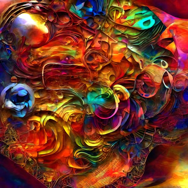 AIアートポスター カナブストラクド「Intricate 4d ・モネ的…」 Kanabstracd オリジナルアート作品 ア..