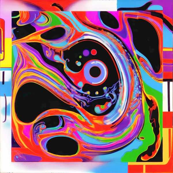 AIアートポスター カナブストラクド「ポロック的弓なき…」 Kanabstracd オリジナルアート作品 アートポ..