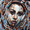 AIアートポスター 河鍋暁斎に影響されない否認されたカナによる … オリジナルアート作品 アートポスター アートプリント インテリア