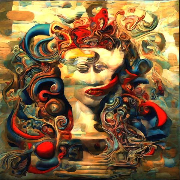 AIアートポスター カナブストラクド「一様なグレーなきエンボスと超現実」 Kanabstracd オリジナルアー..