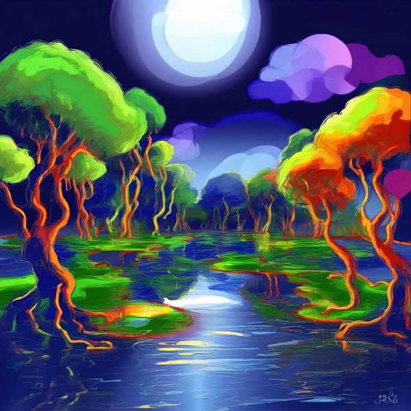 AIアートポスター カナブストラクド「ルソー的矢羽根なき±超現実」 Kanabstracd オリジナルアート作品 ..