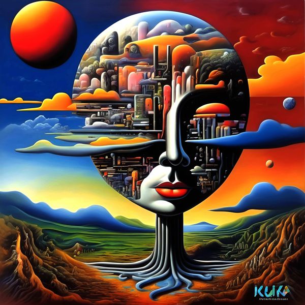 AIアートポスター カナブストラクド「弓なき現代と超現実」 Kanabstracd オリジナルアート作品 アート..