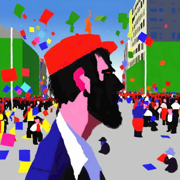 AIアートポスター カナブストラクド「スーラ的木目なき不条理リアリズム」 Kanabstracd オリジナルアート作品 アートポスター アートプ..