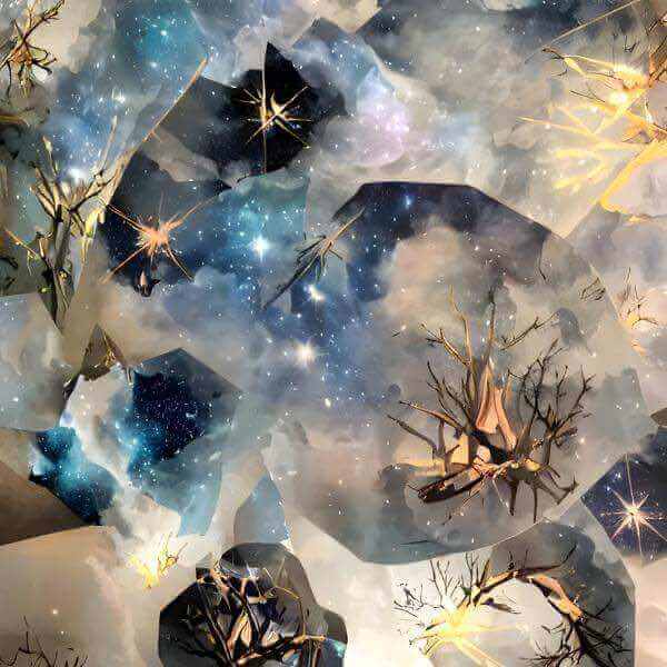 星と宇宙の AIアートポスター 「宇宙のなかの地球」 絵画風アート オリジナルアート作品 アートポスター アートプリント 壁掛けアート ウォールアート インテリア デジタルアート 現代アート