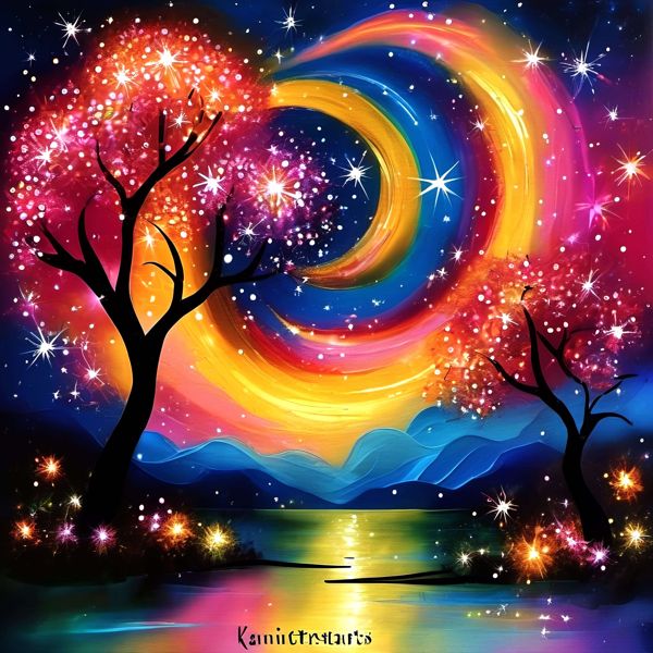 AIアートポスター カナブストラクド「粗い市松模様なきスパークレッツ」 Kanabstracd オリジナルアート..