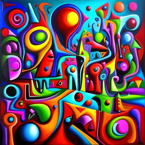 AIアートポスター カナブストラクド「非北斎的超現実」 Kanabstracd オリジナルアート作品 アートポス..