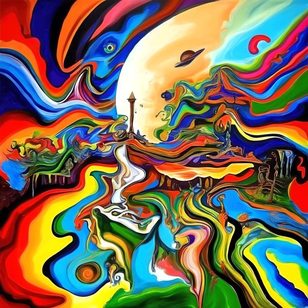 Rakuten - AIアートポスター カナブストラクド「Surrearlism 的網なき…」 Kanabstracd オリジナルアート作品 アートポスター アートプリント 壁掛けアート ウォールアート インテリア デジタルアート 現代アート