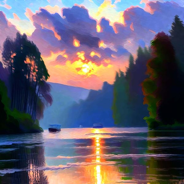 AIアートポスター ミロに影響されない印象主義風… オリジナルアート作品 アートポスター アートプリン..