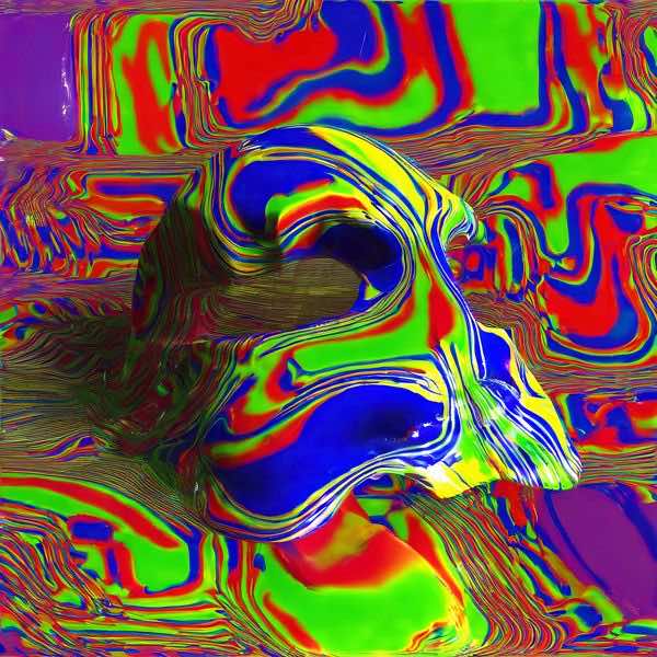 最初の商品画像がポスターの全体図です．2 番めの商品画像として中央部分の拡大図をのせています． 【GPT5/4o による解説】 (正確でない場合がありますので，ご注意ください.) 画面を支配するのはRGBの加法原色で，網膜の残像を呼び起こす...