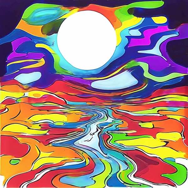 AIアートポスター カナブストラクド「ルノアール的弓なき±超現実」 Kanabstracd オリジナルアート作品 ..