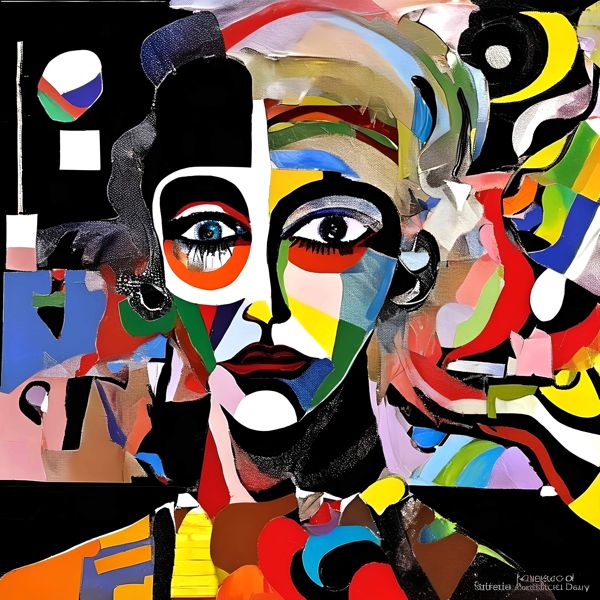 AIアートポスター カナブストラクド「ドローネー的無限なき超現実」 Kanabstracd オリジナルアート作品..