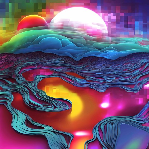 AIアートポスター カナブストラクド「パイカッソン的矢なき…」 Kanabstracd オリジナルアート作品 アー..