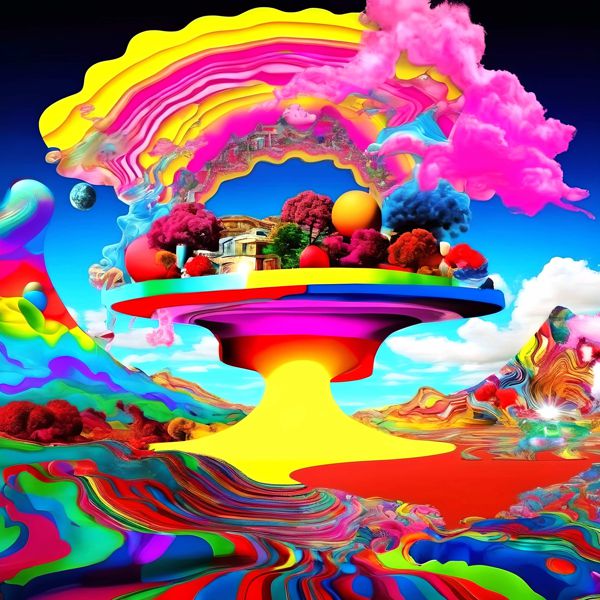 AIアートポスター カナブストラクド「Af Clint East 的矢羽根なき超現実」 Kanabstracd オリジナルアート作品 アートポスター アートプ..