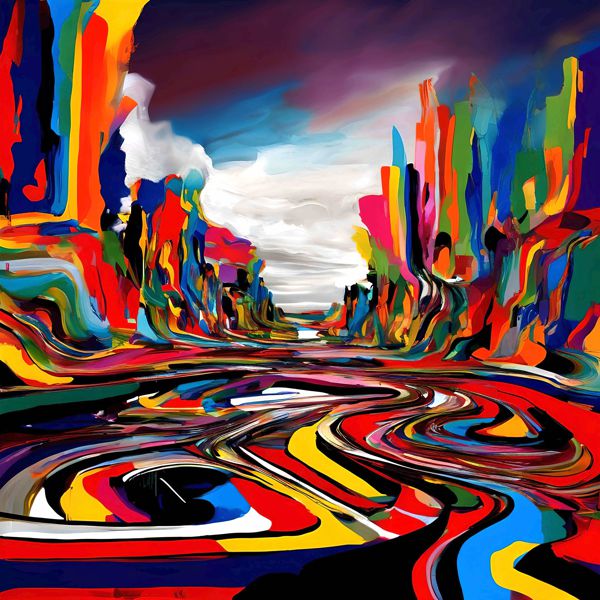 AIアートポスター 網に影響されないカナブストラクドによる 「Cannot」 オリジナルアート作品 アートポスター アートプリント インテリア