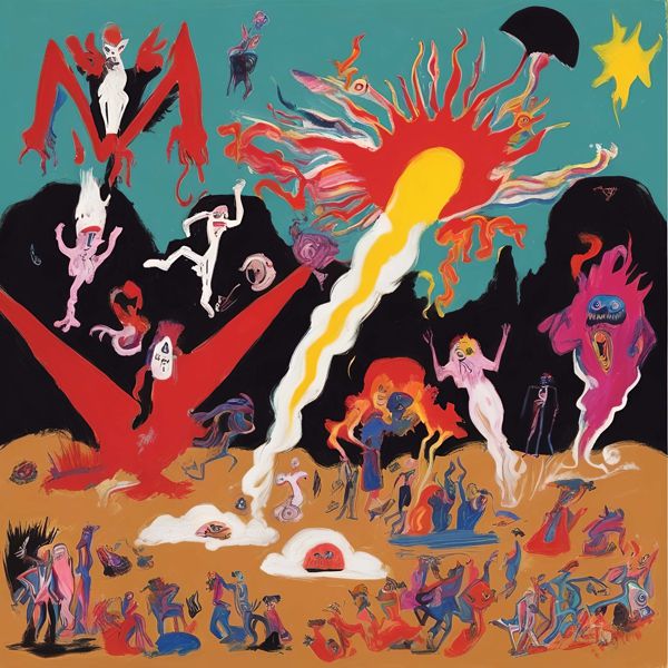 AIアートポスター カナブストラクド「ミロ的網なき不条理主義」 Kanabstracd オリジナルアート作品 ア..