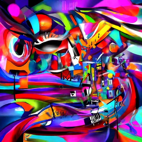 Rakuten - AIアートポスター カナブストラクド「非バルドゥング的超現実」 Kanabstracd オリジナルアート作品 アートポスター アートプリント 壁掛けアート ウォールアート インテリア デジタルアート 現代アート