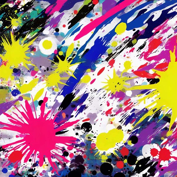 Rakuten - AIアートポスター カナブストラクド「ポロック的結び目なき免疫」 Kanabstracd オリジナルアート作品 アートポスター アートプリント 壁掛けアート ウォールアート インテリア デジタルアート 現代アート