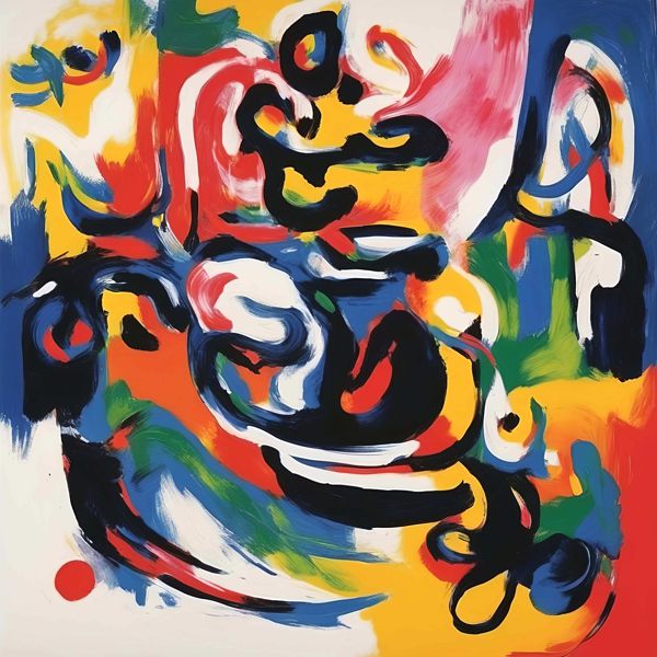 AIアートポスター カナブストラクド「ベーコン的網なき…」 Kanabstracd オリジナルアート作品 アートポ..