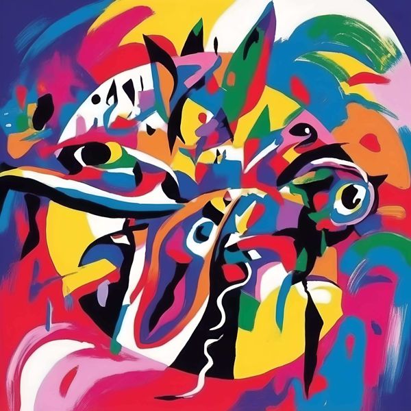 AIアートポスター カナブストラクド「ベーコン的網なき…」 Kanabstracd オリジナルアート作品 アートポ..