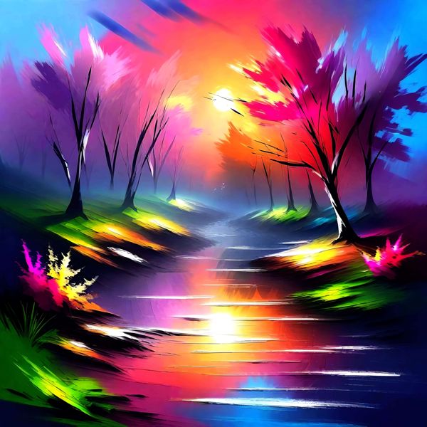 AIアートポスター クリムトに影響されない印象主義風… オリジナルアート作品 アートポスター アートプリント 壁掛けアート ウォールアート インテリア デジタルアート 現代アート