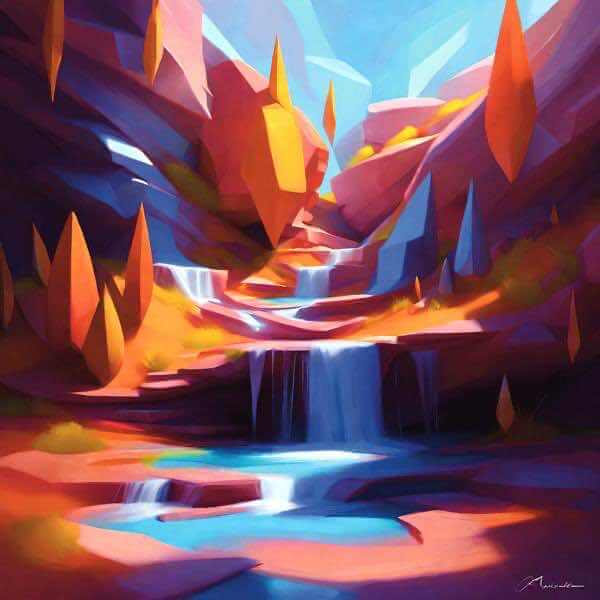 AIアートポスター カナ「非広重的…」 Yasusi Kanada オリジナルアート作品 アートポスター アートプリ..