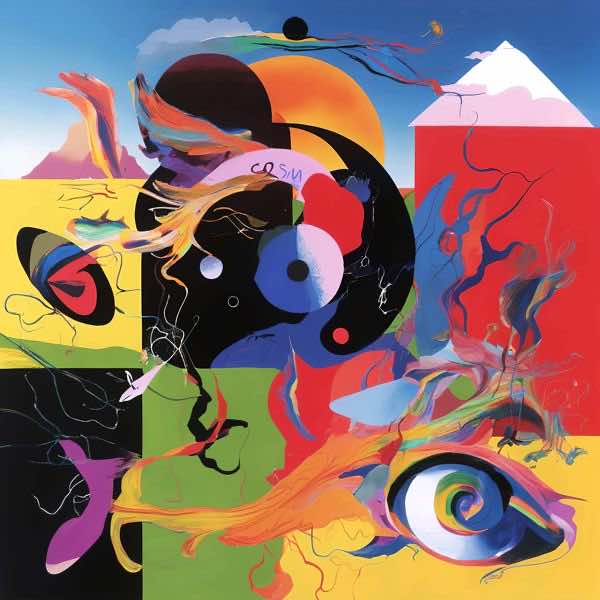 AIアートポスター カナブストラクド「シュヴィッタース的市松模様なき超現実」 Kanabstracd オリジナルアート作品 アートポスター アートプリント 壁掛けアート ウォールアート インテリア デジタルアート 現代アート