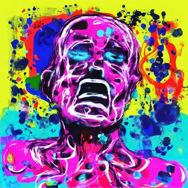 AIアートポスター カナブストラクド「矢羽根なき±超現実と±悲しみ」 Kanabstracd オリジナルアート作品..