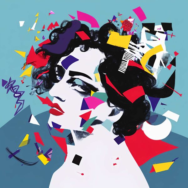 AIアートポスター カナブストラクド「ピカビア的木目なき…」 Kanabstracd オリジナルアート作品 アート..