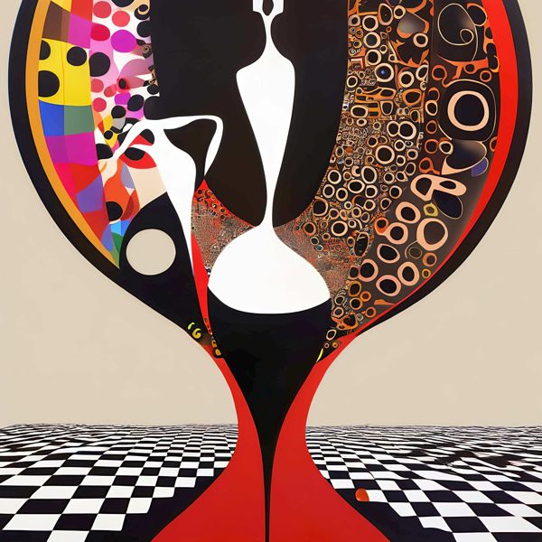 AIアートポスター シュールリアリズムに影響されファン・ゴッホの影響を排したカナブストラクドとクリムトの共作風… オリジナルアート作品 アートポスター アートプリント インテリア